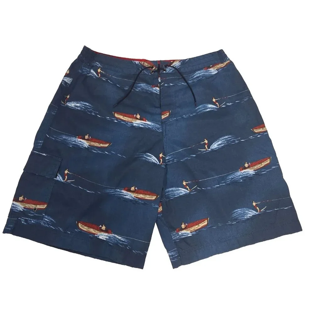 Ralph Lauren Mens Large Polo Sport Swim Trunks Board Shorts Boat Water Skiing